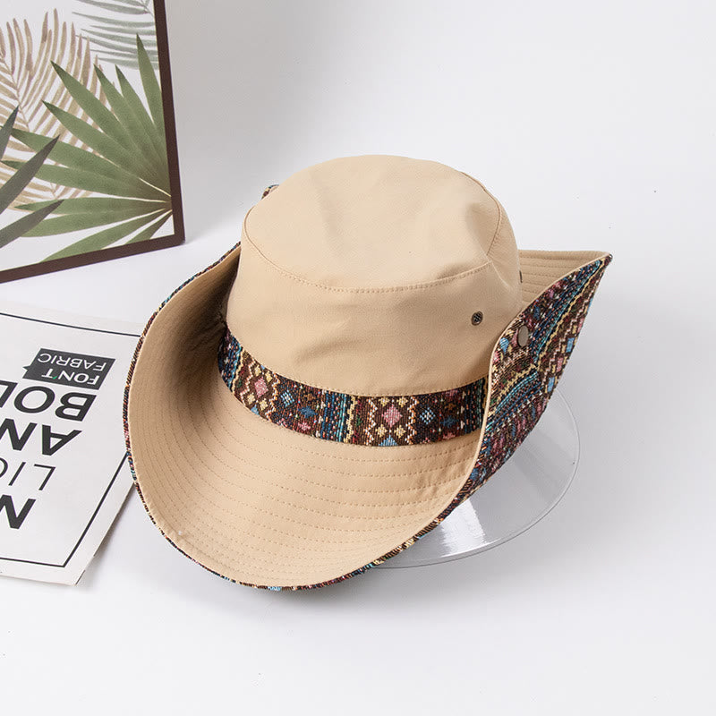 Damen-Sonnenhut im Fischerstil mit Metallknopf - image 0