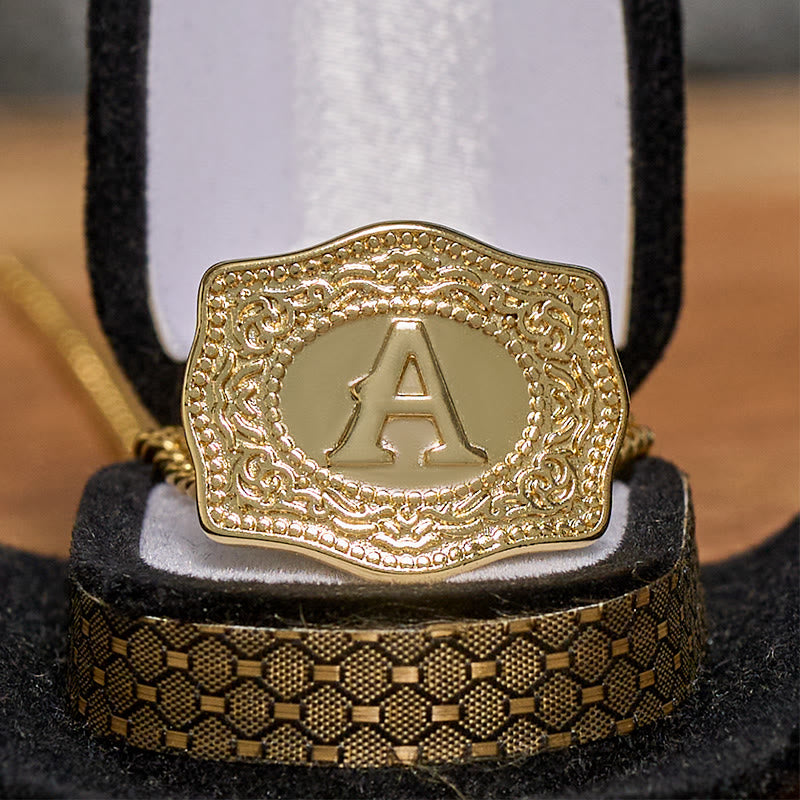 DIY-Set mit versteckter Gürtelschnalle, Goldkette und Initialen - image 4