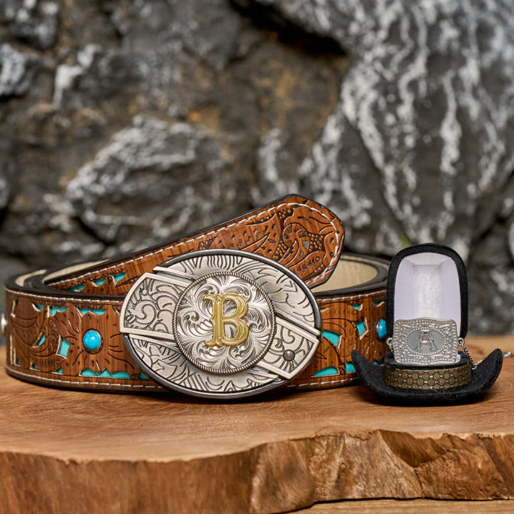 DIY-Set mit versteckter Gürtelschnalle, Silberkette und Initialen - image 0