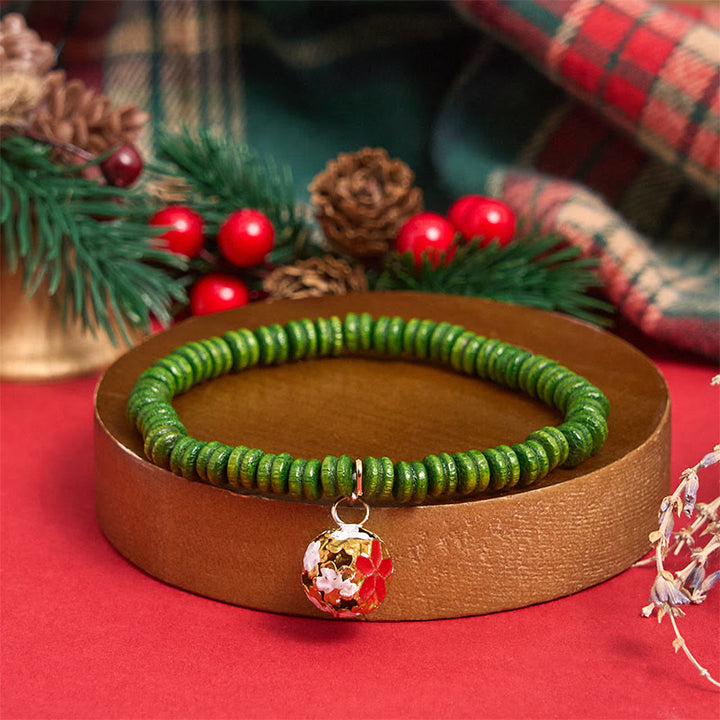6-teiliges grünes Weihnachtsperlen-Anhänger-Armband-Set - image 7