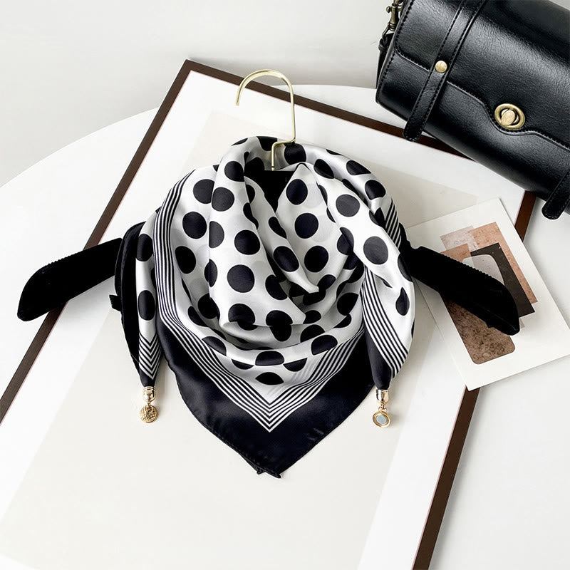 Eleganter, leichter quadratischer Schal mit Retro-Kunstdruck für Damen - Stil Nr. 10 - image 9