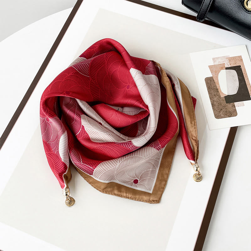 Eleganter, leichter quadratischer Schal mit Retro-Kunstdruck für Damen - Stil Nr. 4 - image 3