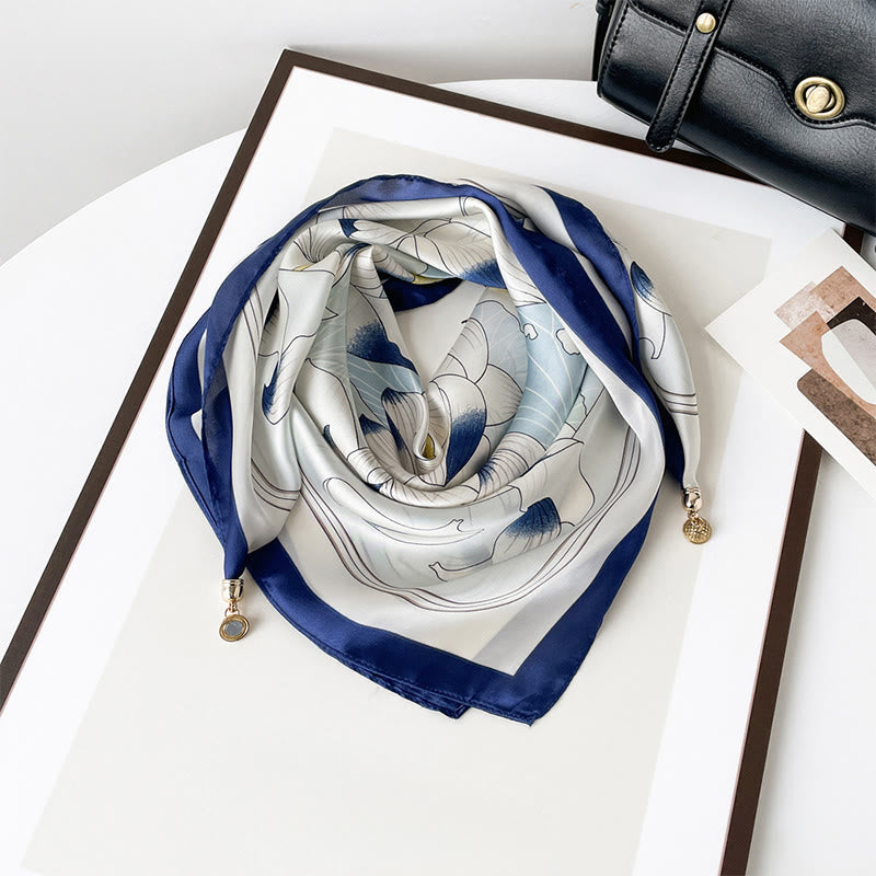 Eleganter, leichter quadratischer Schal mit Retro-Kunstdruck für Damen - Stil Nr. 19 - image 18