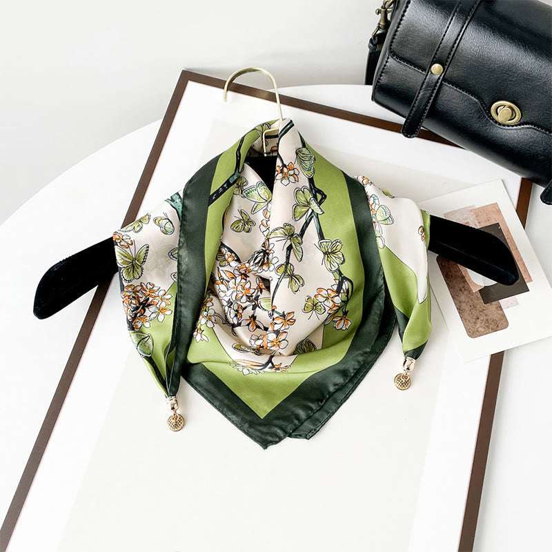 Eleganter, leichter quadratischer Schal mit Retro-Kunstdruck für Damen - Stil Nr. 20 - image 19