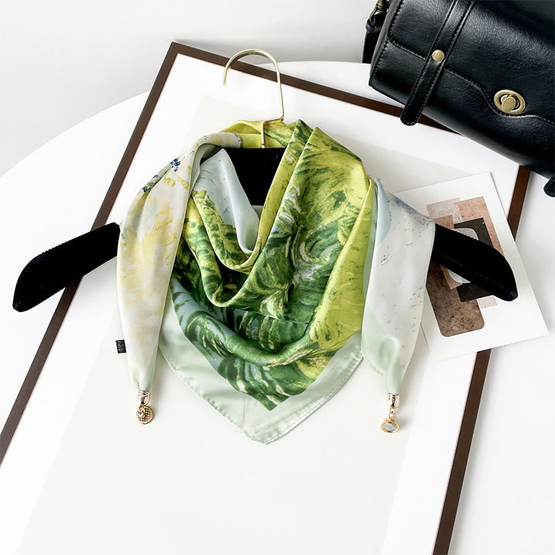 Eleganter, leichter quadratischer Schal mit Retro-Kunstdruck für Damen - Stil Nr. 3 - image 2