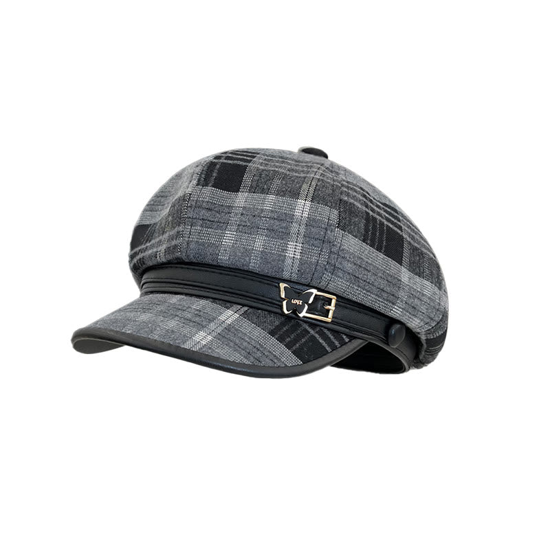 Exquisite Retro-Schiebermütze für Damen - Schwarzgrau - Verstellbar (22-22 7/8") - image 3