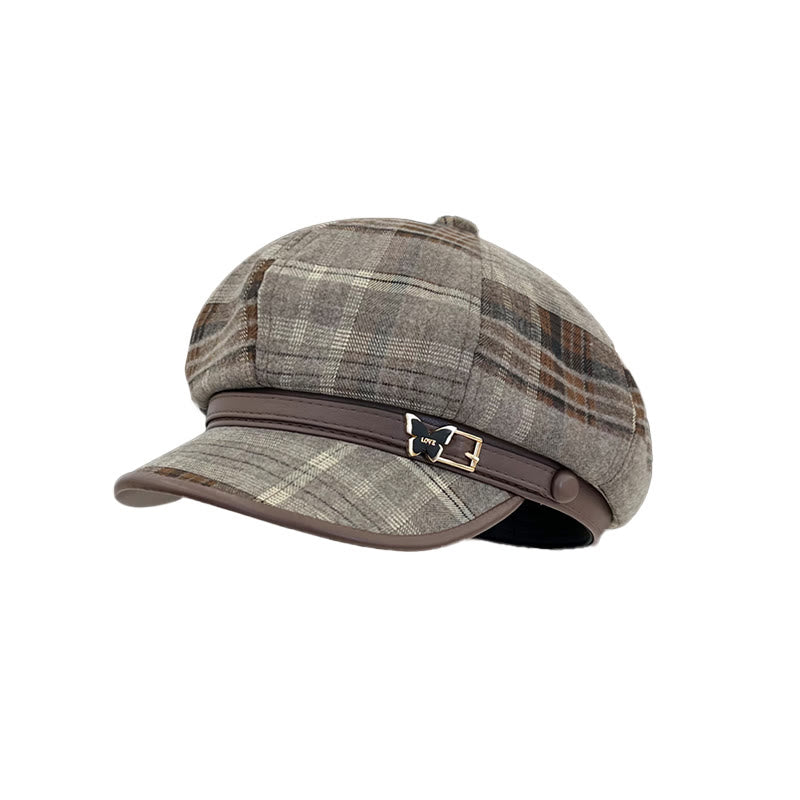 Exquisite Retro-Schiebermütze für Damen - Grauer Kaffee - Verstellbar (22-22 7/8") - image 0