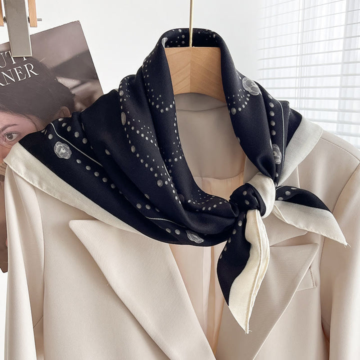 Dünner, quadratischer Schal für Damen mit reichhaltigem Print in verschiedenen Stilen - Stil Nr. 35 - image 34