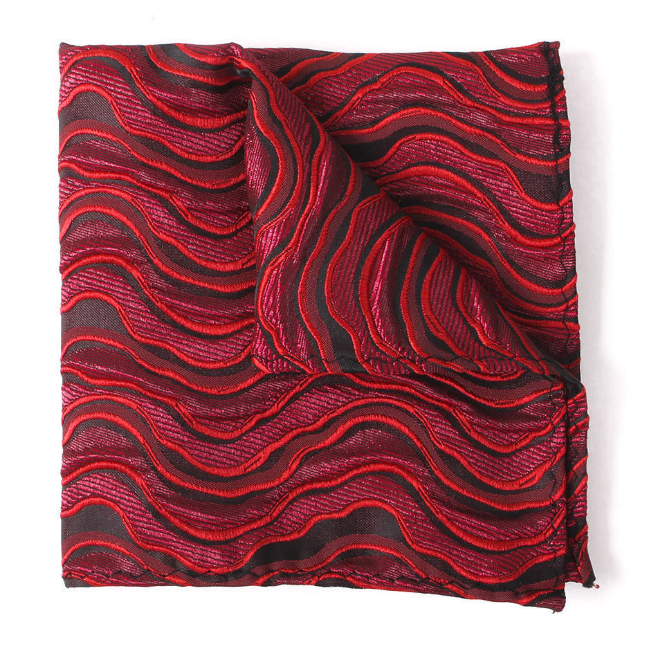 Elegante Herren-Krawatte mit Print, Fliege und Einstecktuch - Einstecktuch - Stil Nr. 5 - image 17