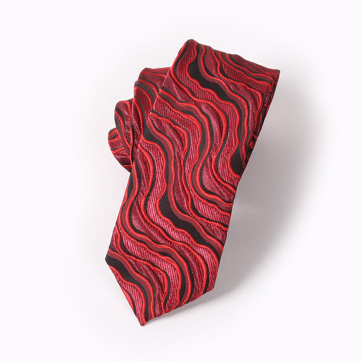 Elegante Herren-Krawatte mit Print, Fliege und Einstecktuch - Krawatte - Stil Nr. 5 - image 8