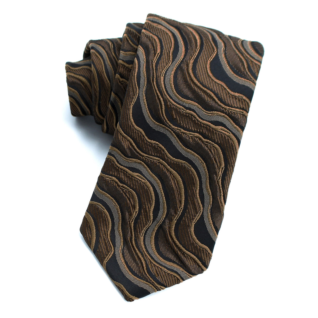 Elegante Herren-Krawatte mit Print, Fliege und Einstecktuch - Krawatte - Stil Nr. 7 - image 10