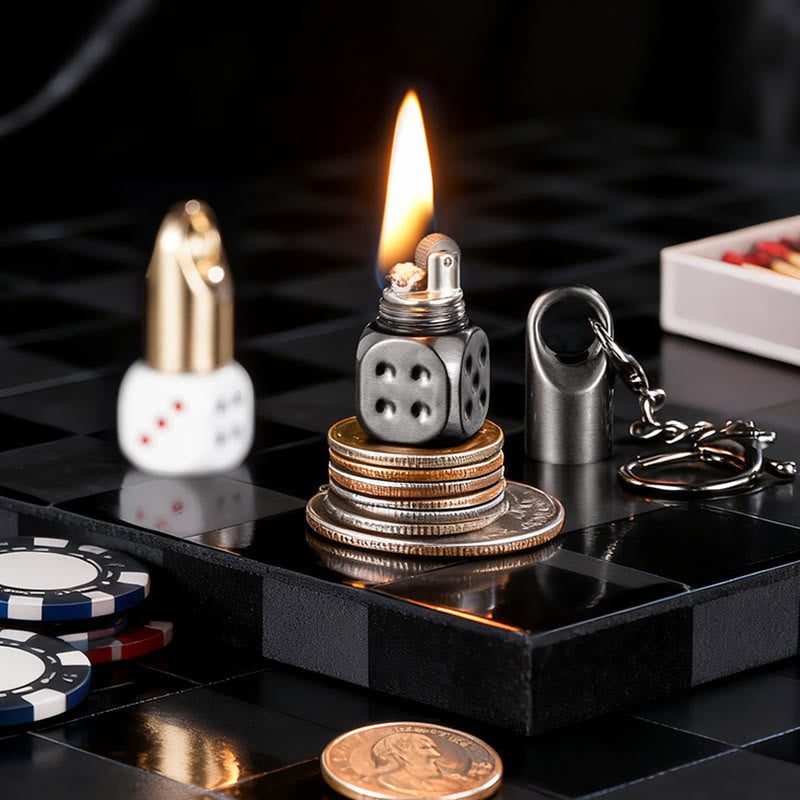 Klassischer Mini-Würfel-Nachfüllfeuerzeug-Schlüsselanhänger - image 7