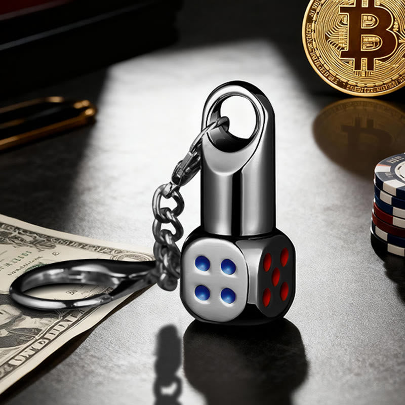 Klassischer Mini-Würfel-Nachfüllfeuerzeug-Schlüsselanhänger - Schwarz - image 11