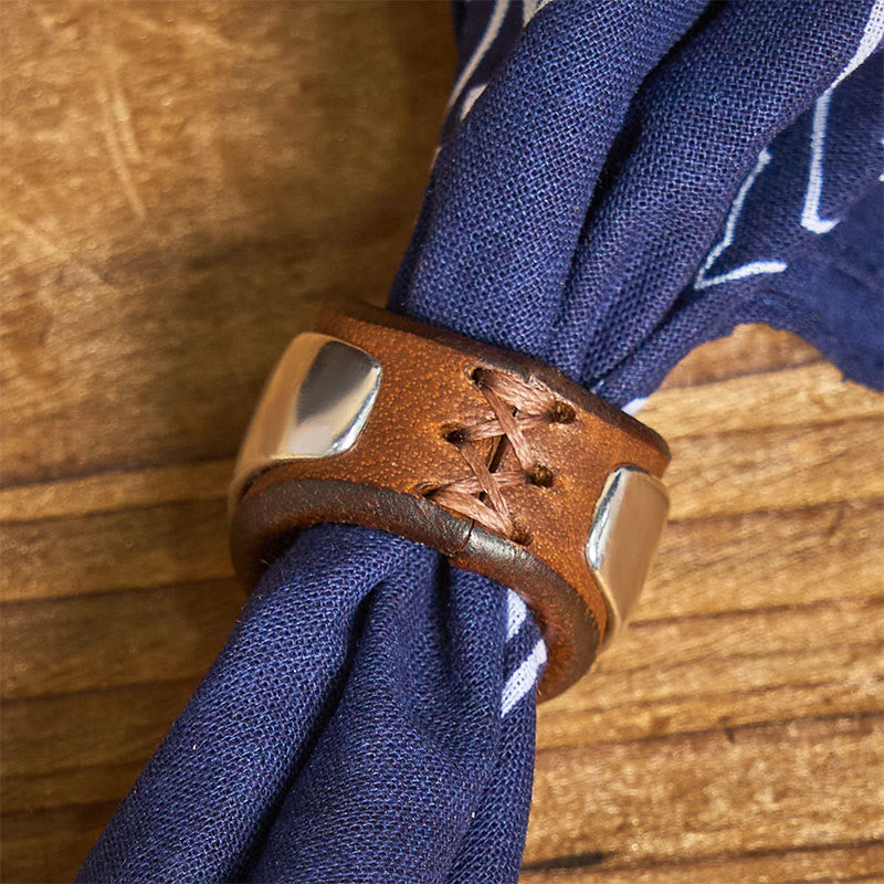 Einstecktuch mit sechseckigem runden Knopf und Cashew-Print - image 5