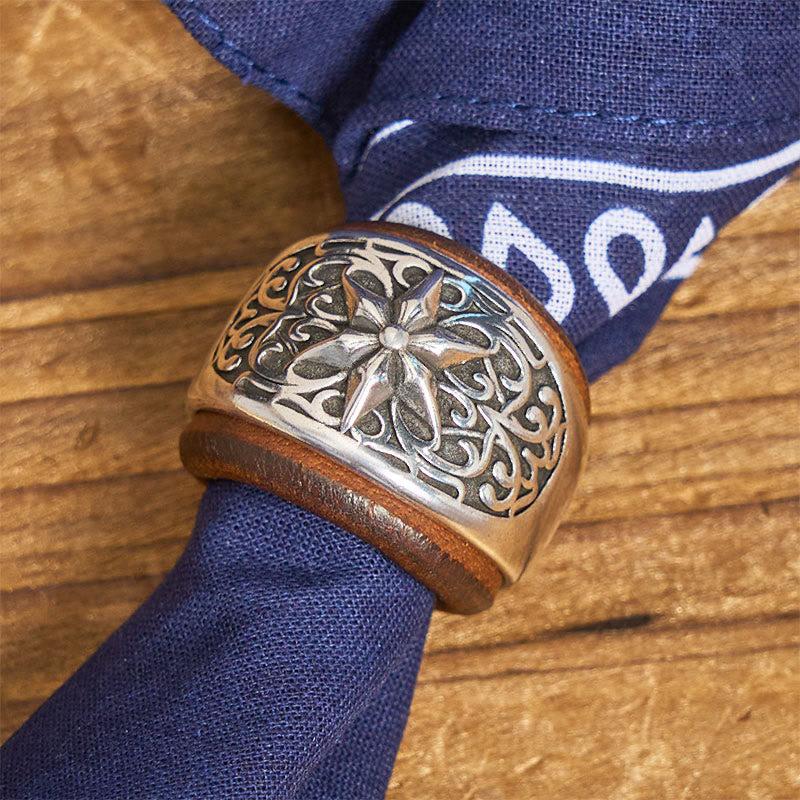 Einstecktuch mit sechseckigem runden Knopf und Cashew-Print - image 4