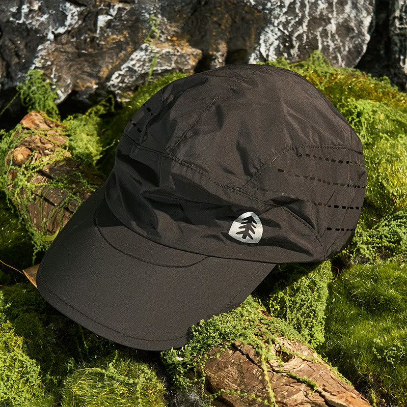 Einfarbige, wasserabweisende Baseballkappe für Outdoor-Sportarten - Schwarz - Verstellbar (ca. 21 5/8"-23 5/8") - image 0