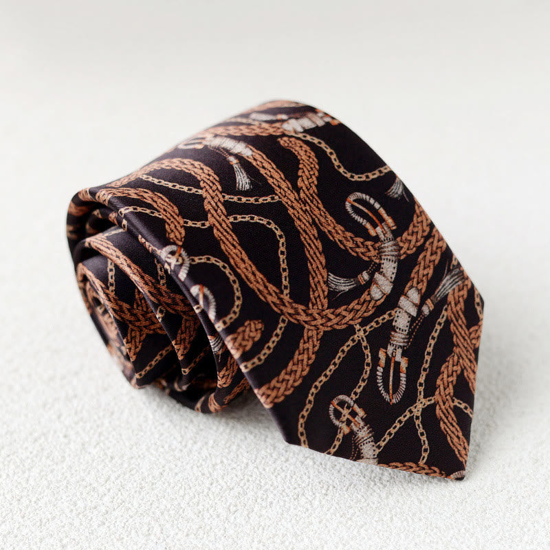 Personalisierte grüne Herrenkrawatte mit Pferdeaufdruck zum Handbinden - Stil Nr. 13 - image 15