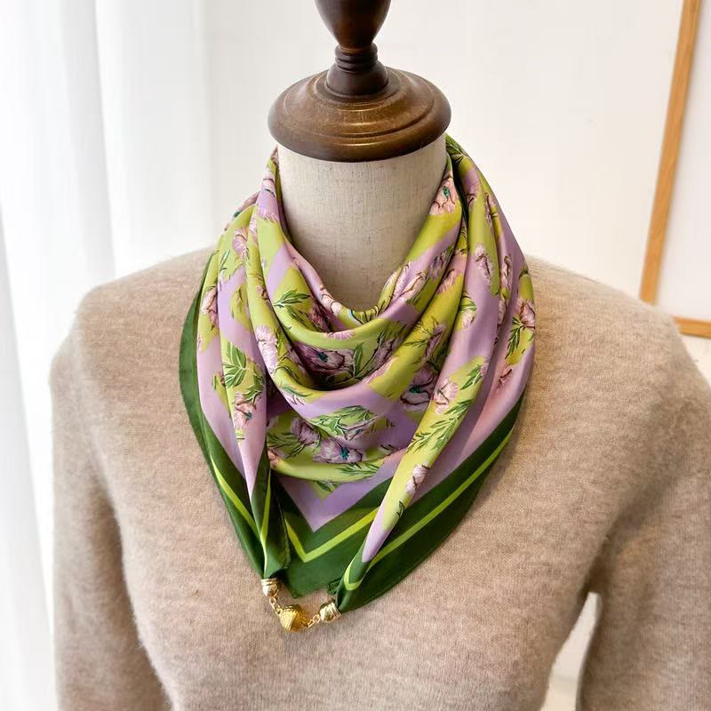 Elegante, quadratische, magnetische Krawatte mit Retro-Print für Damen - Stil Nr. 23 - image 25
