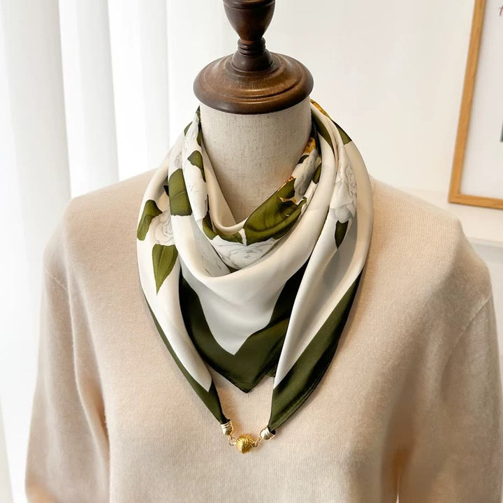 Elegante, quadratische, magnetische Krawatte mit Retro-Print für Damen - Stil Nr. 21 - image 23