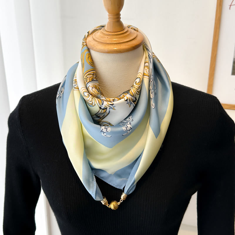 Elegante, quadratische, magnetische Krawatte mit Retro-Print für Damen - Stil Nr. 11 - image 13