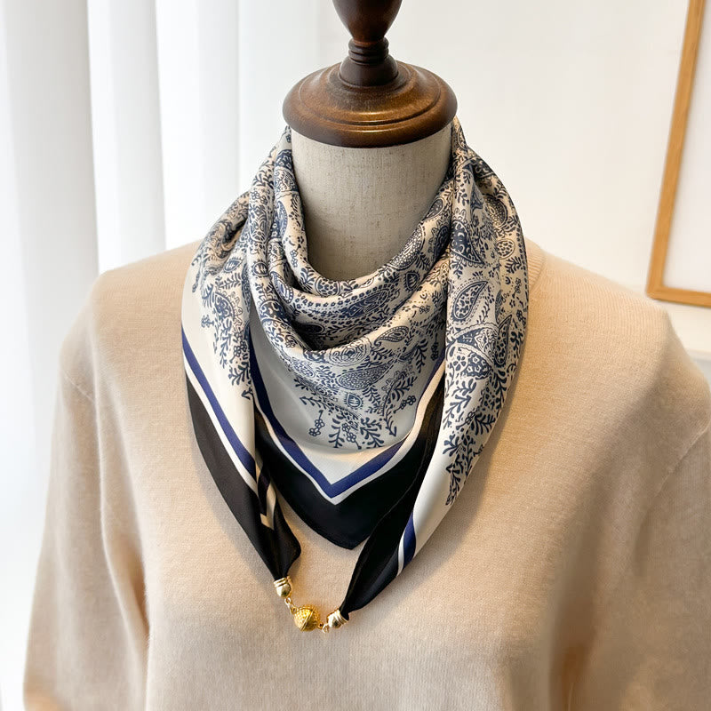 Elegante, quadratische, magnetische Krawatte mit Retro-Print für Damen - Stil Nr. 18 - image 20