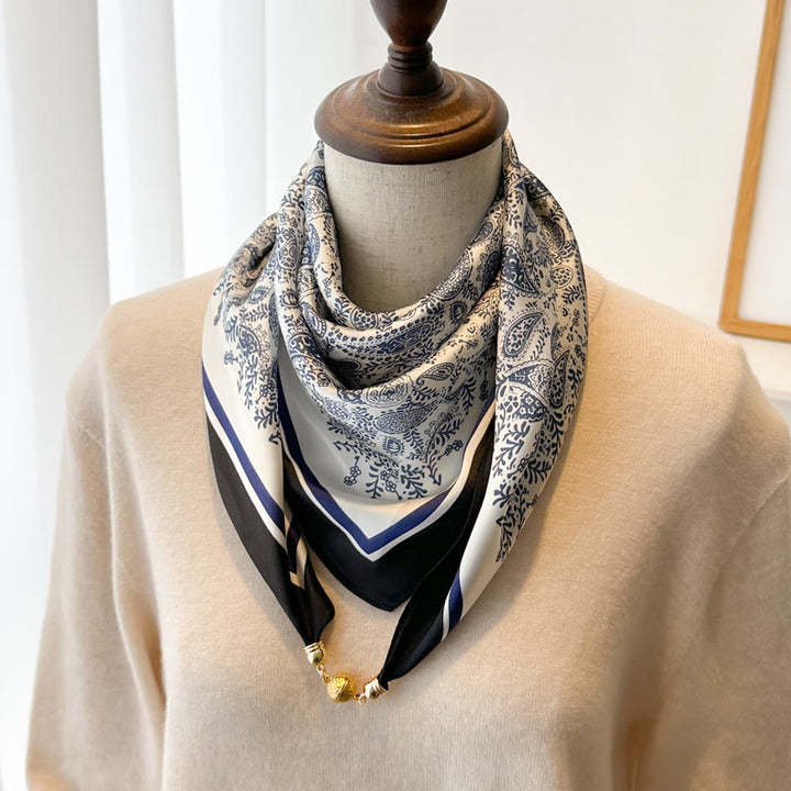 Elegante, quadratische, magnetische Krawatte mit Retro-Print für Damen - Stil Nr. 18 - image 20