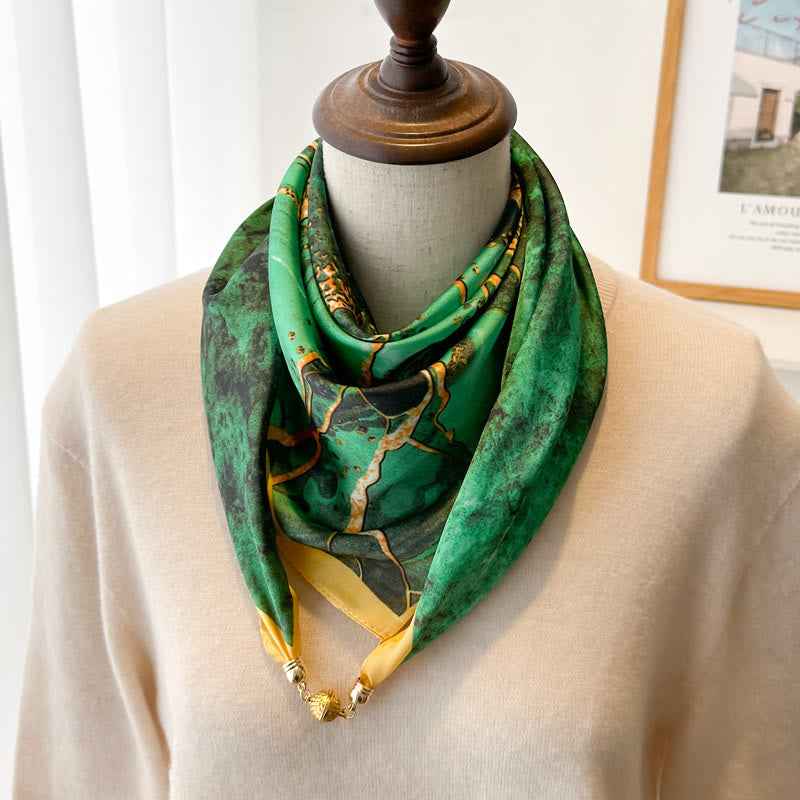 Elegante, quadratische, magnetische Krawatte mit Retro-Print für Damen - Stil Nr. 7 - image 9