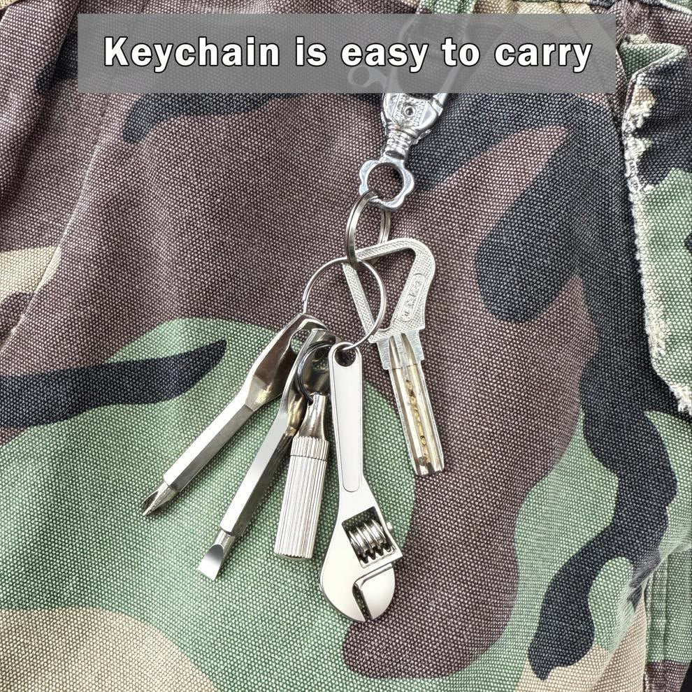 4-in-1-Taschenwerkzeug: Mini-Messer, Schraubenschlüssel, Schraubendreher, Schlüsselanhänger - image 2