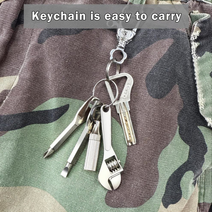 4-in-1-Taschenwerkzeug: Mini-Messer, Schraubenschlüssel, Schraubendreher, Schlüsselanhänger - image 2