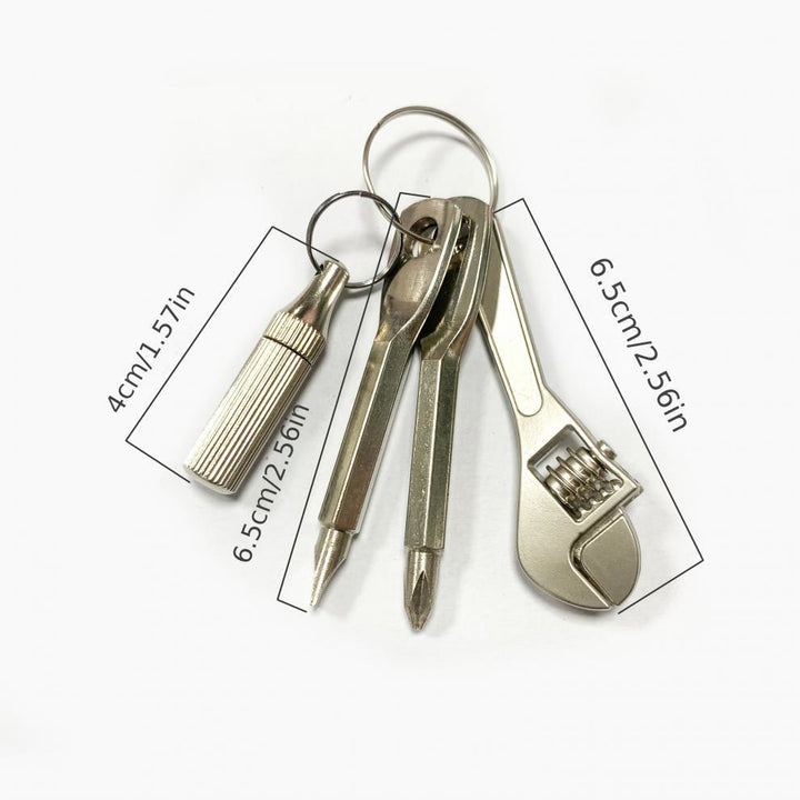 4-in-1-Taschenwerkzeug: Mini-Messer, Schraubenschlüssel, Schraubendreher, Schlüsselanhänger - image 6