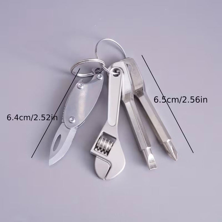 4-in-1 Kompakt-Werkzeugset: Messer, Schraubenschlüssel, Schraubendreher, Schlüsselanhänger - image 8