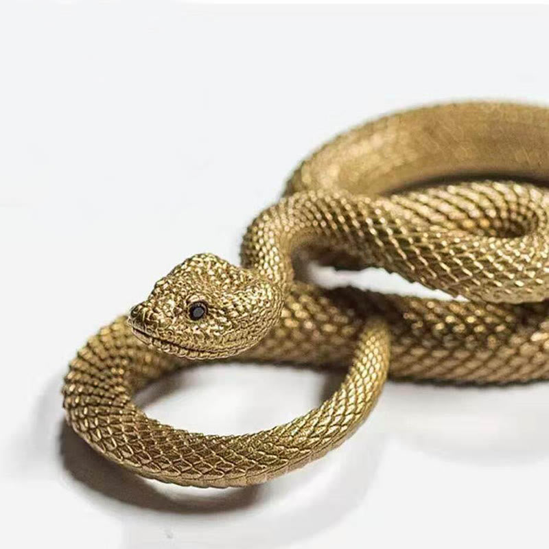 Gothic-Tier-Schlüsselanhänger aus Messing mit Schlangenhaken - image 3