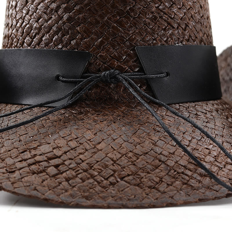 Herren-Cowboyhut im Western-Stil mit gewebtem Bullenemblem und Nietenbesatz - image 5