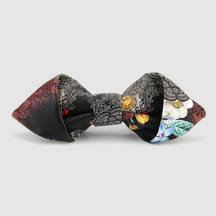 Fliege aus Leder mit floralen und verzierten Mustern - Stil Nr. 1 - image 0