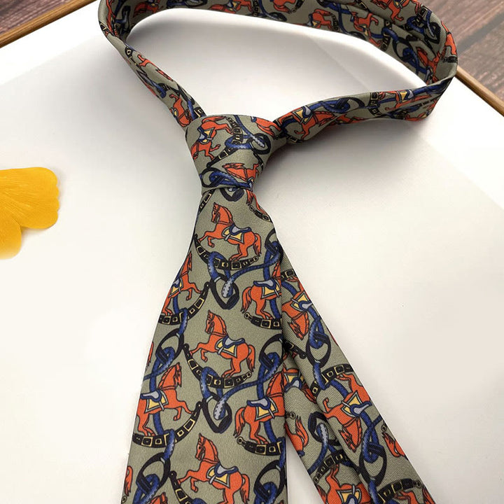 Personalisierte Herren-Handkrawatte mit Retro-Muster und verschiedenen Stilen - Stil Nr. 6 - image 8