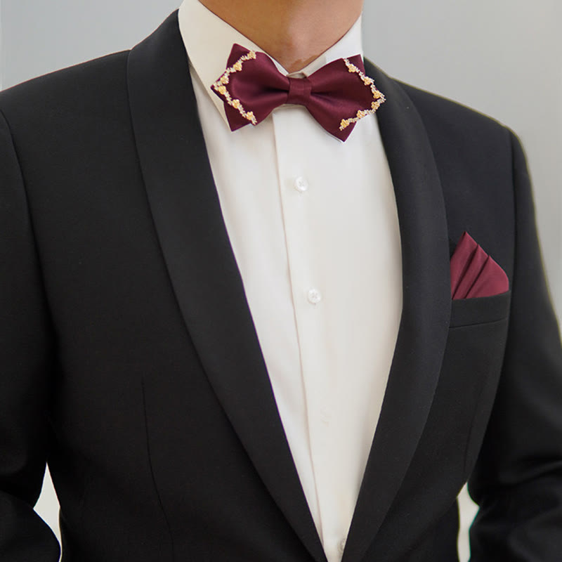 Glänzende, vergoldete Fliege mit Rosenrand, doppellagig - image 2