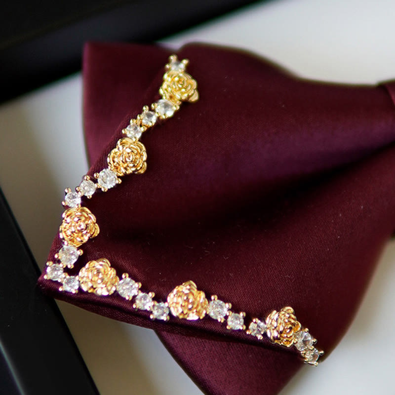 Glänzende, vergoldete Fliege mit Rosenrand, doppellagig - image 4