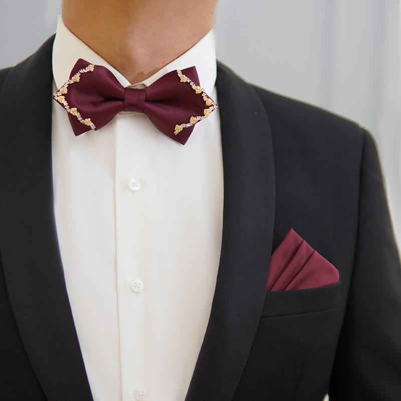 Glänzende, vergoldete Fliege mit Rosenrand, doppellagig - image 8