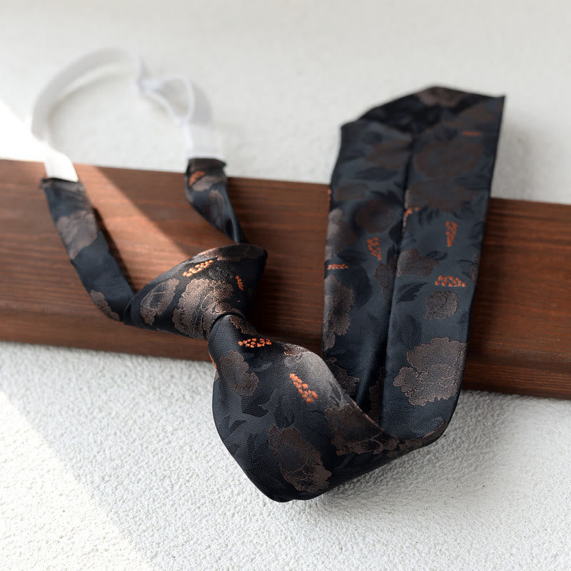 Vorgebundene Herrenkrawatte mit Blumenmuster für Anzug - Stil Nr. 1 - image 0