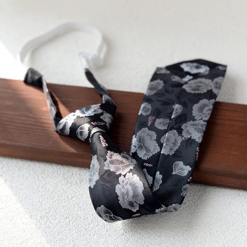 Vorgebundene Herrenkrawatte mit Blumenmuster für Anzug - Stil Nr. 11 - image 11