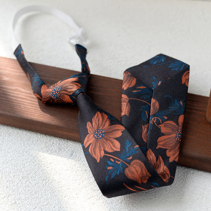 Vorgebundene Herrenkrawatte mit Blumenmuster für Anzug - Stil Nr. 7 - image 7