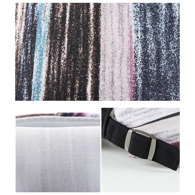 Stilvoller, abstrakt gestreifter, flacher Baskenmützen-Hut - image 2