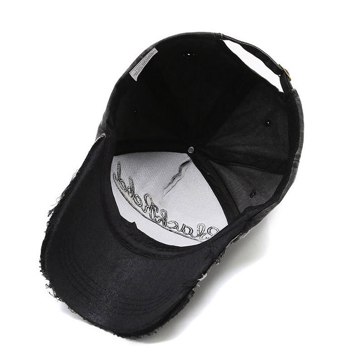 Vintage-Baseballkappe im Western-Stil mit abgenutztem Longhorn-Bullhead-Motiv - image 4