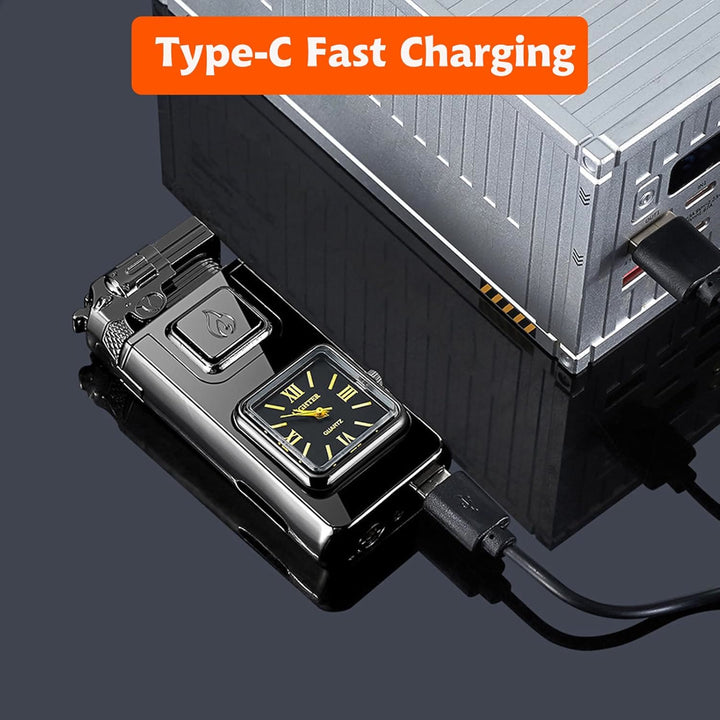 Aufblasbares LED-Butanfeuerzeug mit Adlerkopf und Uhr - image 4