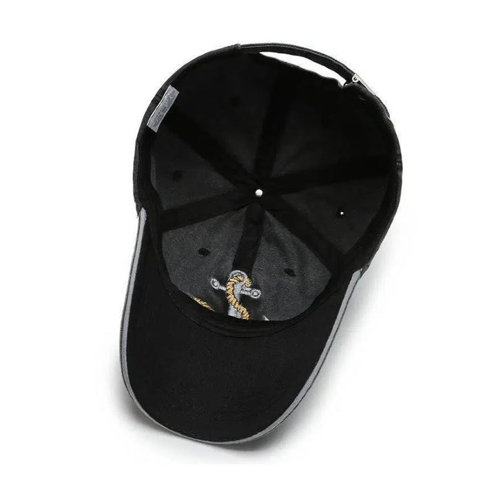 Baseballkappe im Vintage-Stil mit abgenutztem Ankerstickerei und nautischem Design - image 5