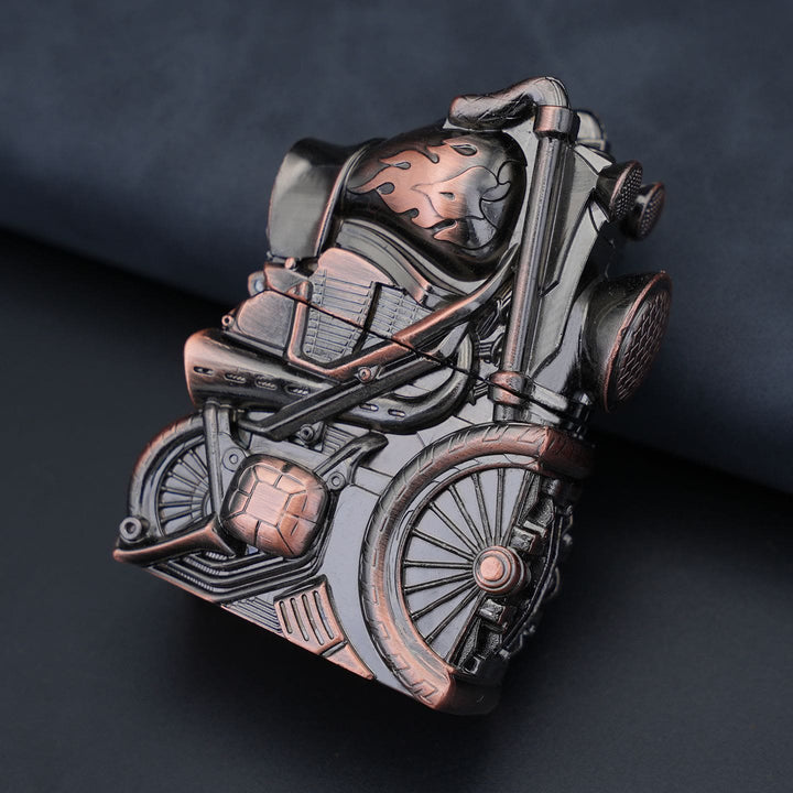 Kreatives Retro-Petroleumfeuerzeug aus Metall in Motorradform - Rotbronze - image 0