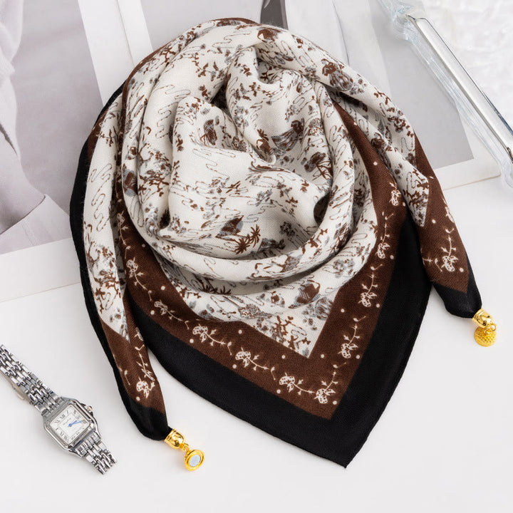 Elegante Damen-Krawatte im Retro-Stil mit Rosen-Polka-Dots, quadratisch, magnetisch - Stil Nr. 29 - image 27