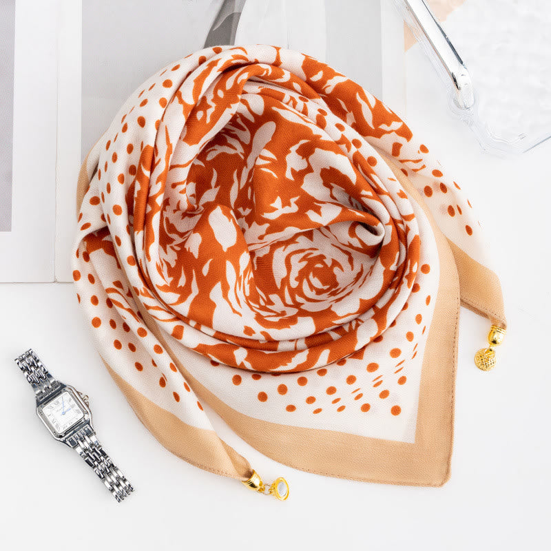 Elegante Damen-Krawatte im Retro-Stil mit Rosen-Polka-Dots, quadratisch, magnetisch - Stil Nr. 36 - image 34