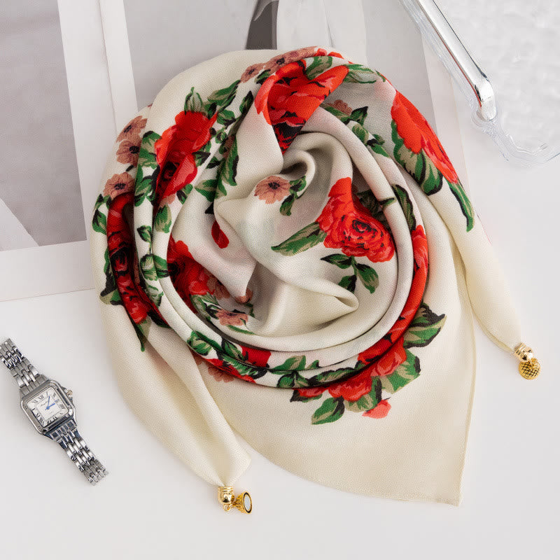 Elegante Damen-Krawatte im Retro-Stil mit Rosen-Polka-Dots, quadratisch, magnetisch - Stil Nr. 48 - image 46