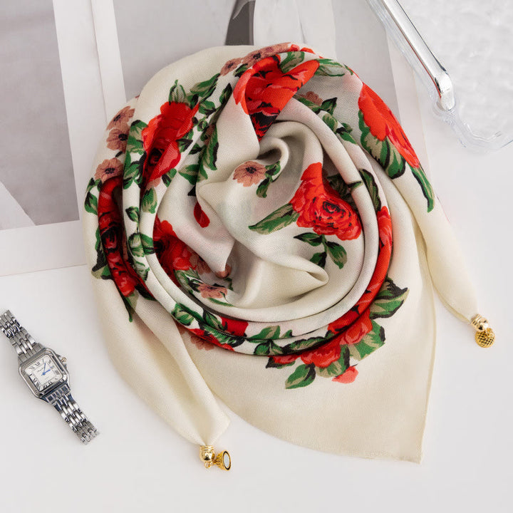 Elegante Damen-Krawatte im Retro-Stil mit Rosen-Polka-Dots, quadratisch, magnetisch - Stil Nr. 48 - image 46